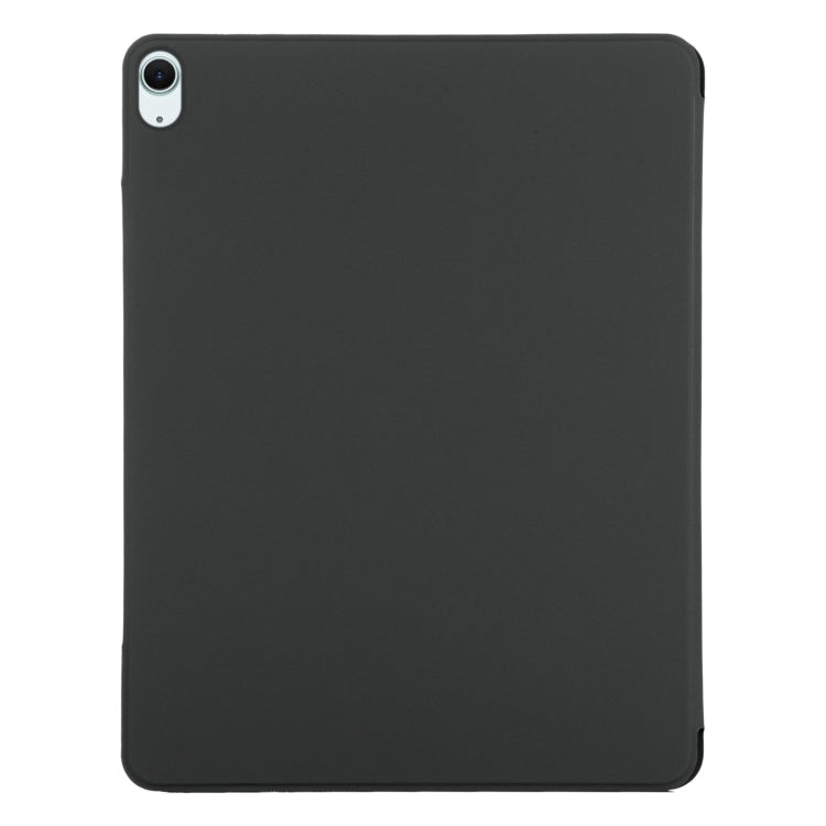 For iPad Air 11 2025 / 2024 Double-sided Clip Fixed Buckle Magnetic PU Leather Smart Tablet Case(Black)