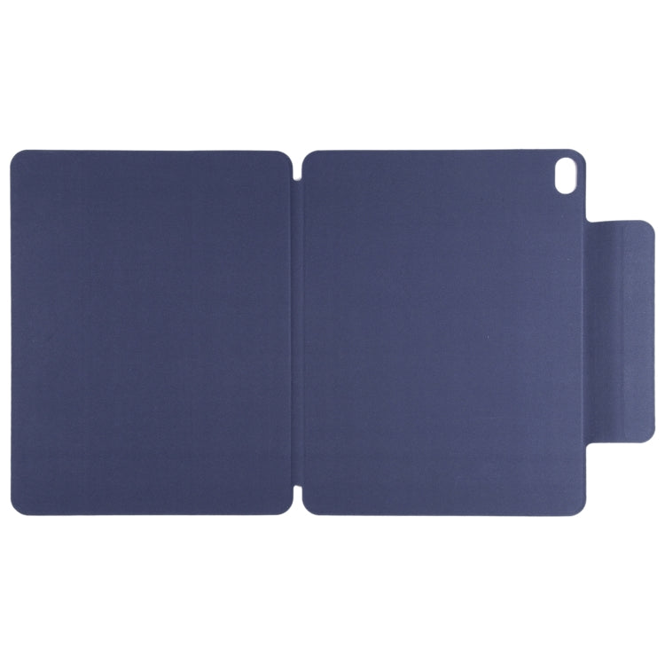 For iPad Air 11 2024 Double-sided Clip Fixed Buckle Magnetic PU Leather Smart Tablet Case(Dark Blue)