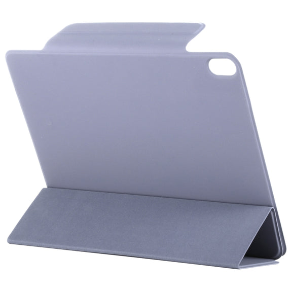 For iPad Air 11 2024 Double-sided Clip Fixed Buckle Magnetic PU Leather Smart Tablet Case(Purple)