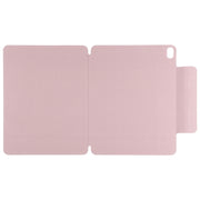 For iPad Air 11 2025 / 2024 Double-sided Clip Fixed Buckle Magnetic PU Leather Smart Tablet Case(Rose Gold)