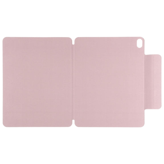For iPad Air 11 2025 / 2024 Double-sided Clip Fixed Buckle Magnetic PU Leather Smart Tablet Case(Rose Gold)