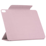 For iPad Air 11 2025 / 2024 Double-sided Clip Fixed Buckle Magnetic PU Leather Smart Tablet Case(Rose Gold)