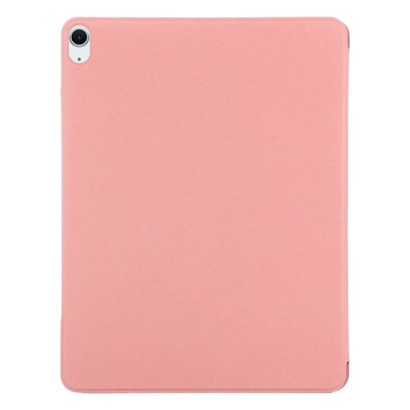 For iPad Air 11 2024 Double-sided Clip Fixed Buckle Magnetic PU Leather Smart Tablet Case(Pink)