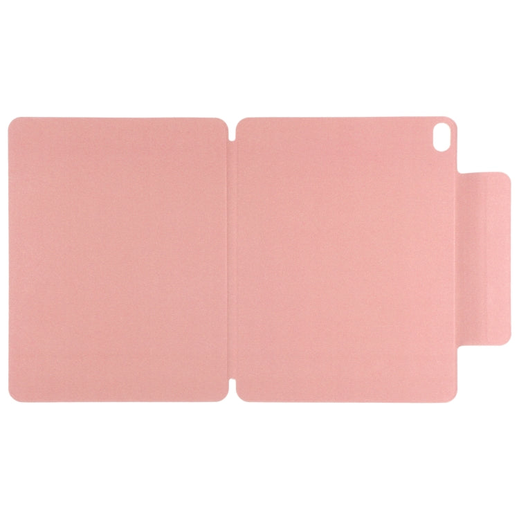 For iPad Air 11 2024 Double-sided Clip Fixed Buckle Magnetic PU Leather Smart Tablet Case(Pink)
