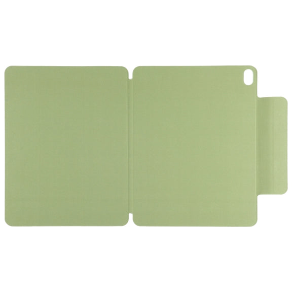 For iPad Air 11 2025 / 2024 Double-sided Clip Fixed Buckle Magnetic PU Leather Smart Tablet Case(Grass Green)