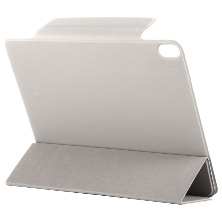 For iPad Air 11 2025 / 2024 Double-sided Clip Fixed Buckle Magnetic PU Leather Smart Tablet Case(Grey)