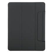 For iPad Pro 11 2024 Double-sided Clip Fixed Buckle Magnetic PU Leather Smart Tablet Case(Black)