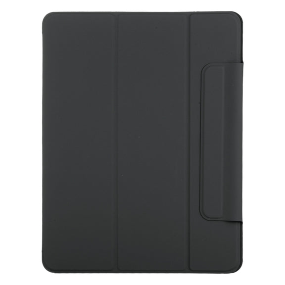 For iPad Pro 11 2024 Double-sided Clip Fixed Buckle Magnetic PU Leather Smart Tablet Case(Black)