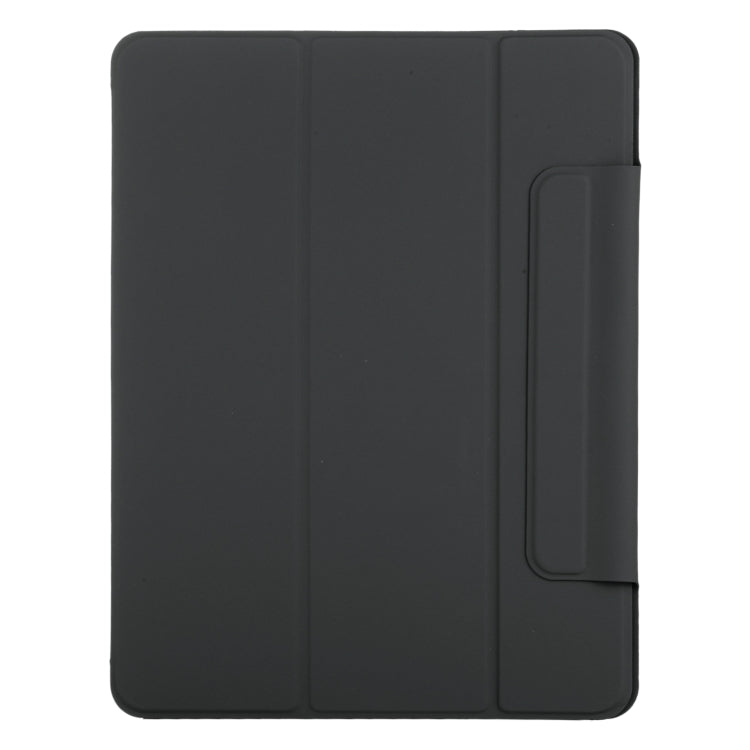For iPad Pro 11 2024 Double-sided Clip Fixed Buckle Magnetic PU Leather Smart Tablet Case(Black)