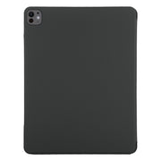 For iPad Pro 11 2024 Double-sided Clip Fixed Buckle Magnetic PU Leather Smart Tablet Case(Black)