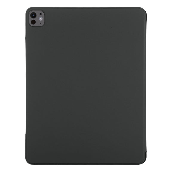 For iPad Pro 11 2024 Double-sided Clip Fixed Buckle Magnetic PU Leather Smart Tablet Case(Black)