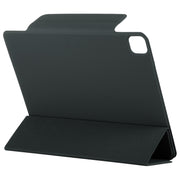 For iPad Pro 11 2024 Double-sided Clip Fixed Buckle Magnetic PU Leather Smart Tablet Case(Black)