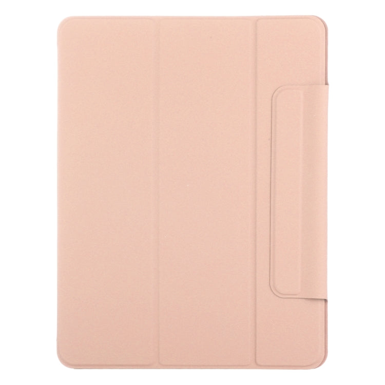 For iPad Pro 11 2024 Double-sided Clip Fixed Buckle Magnetic PU Leather Smart Tablet Case(Gold)