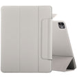 For iPad Pro 11 2024 Double-sided Clip Fixed Buckle Magnetic PU Leather Smart Tablet Case(Grey) - iPad Pro 11 2024 Cases by PMC TechLife | Online Shopping South Africa | PMC TechLife | Buy Now Pay Later Mobicred