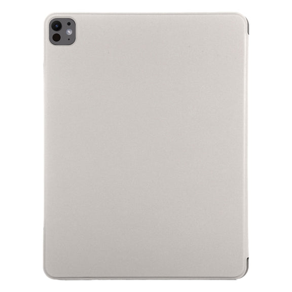 For iPad Pro 11 2024 Double-sided Clip Fixed Buckle Magnetic PU Leather Smart Tablet Case(Grey)