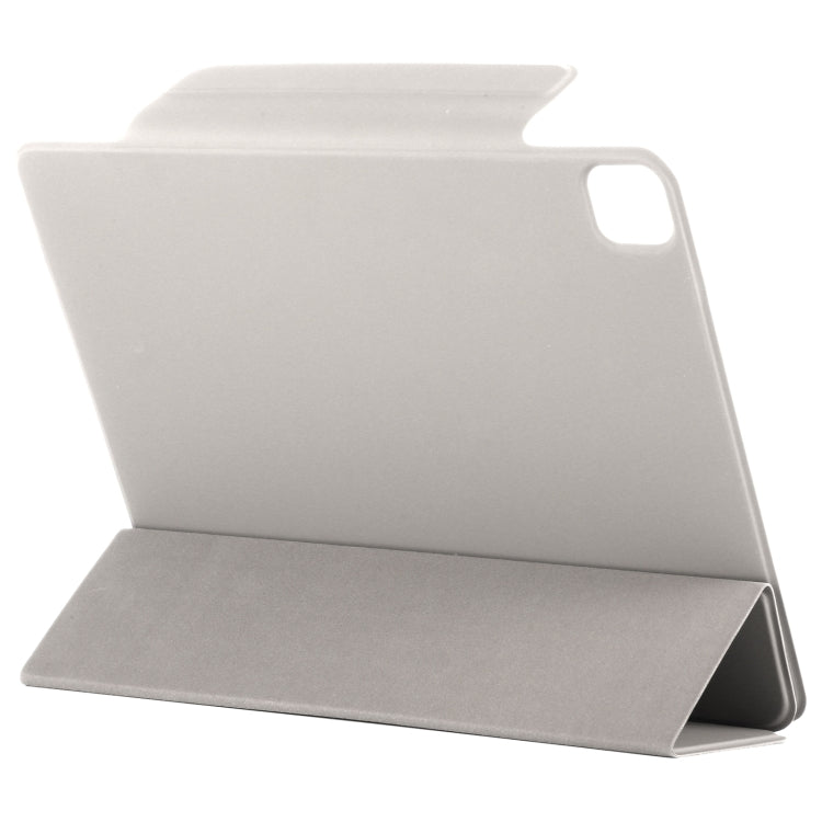 For iPad Pro 11 2024 Double-sided Clip Fixed Buckle Magnetic PU Leather Smart Tablet Case(Grey)