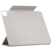 For iPad Pro 11 2024 Double-sided Clip Fixed Buckle Magnetic PU Leather Smart Tablet Case(Grey)