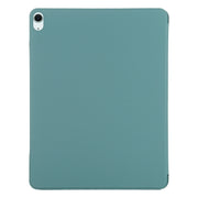 For iPad Air 13 2024 Double-sided Clip Fixed Buckle Magnetic PU Leather Smart Tablet Case(Green)