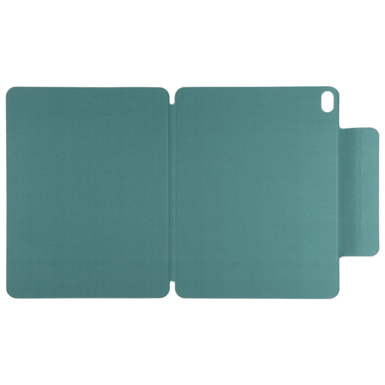 For iPad Air 13 2024 Double-sided Clip Fixed Buckle Magnetic PU Leather Smart Tablet Case(Green)