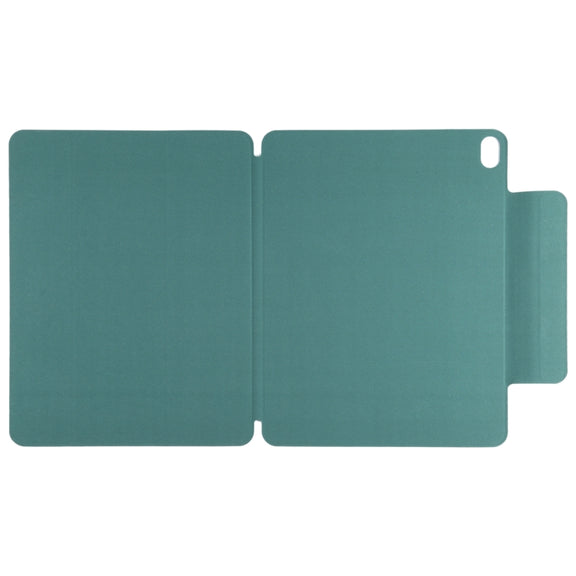 For iPad Air 13 2024 Double-sided Clip Fixed Buckle Magnetic PU Leather Smart Tablet Case(Green)