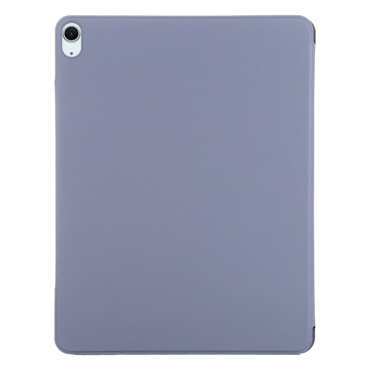 For iPad Air 13 2025 / 2024 Double-sided Clip Fixed Buckle Magnetic PU Leather Smart Tablet Case(Purple)