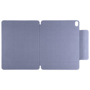 For iPad Air 13 2025 / 2024 Double-sided Clip Fixed Buckle Magnetic PU Leather Smart Tablet Case(Purple)