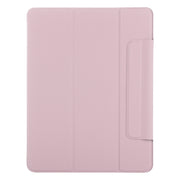 For iPad Air 13 2025 / 2024 Double-sided Clip Fixed Buckle Magnetic PU Leather Smart Tablet Case(Rose Gold)