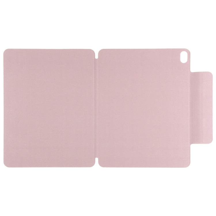 For iPad Air 13 2025 / 2024 Double-sided Clip Fixed Buckle Magnetic PU Leather Smart Tablet Case(Rose Gold)