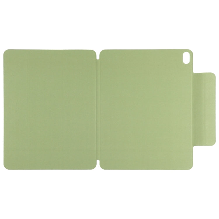 For iPad Air 13 2025 / 2024 Double-sided Clip Fixed Buckle Magnetic PU Leather Smart Tablet Case(Grass Green)