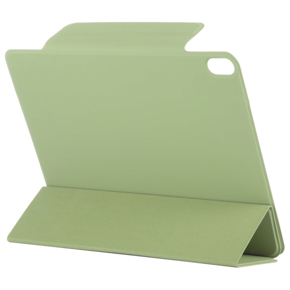 For iPad Air 13 2025 / 2024 Double-sided Clip Fixed Buckle Magnetic PU Leather Smart Tablet Case(Grass Green)