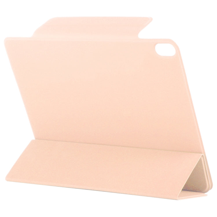 For iPad Air 13 2025 / 2024 Double-sided Clip Fixed Buckle Magnetic PU Leather Smart Tablet Case(Gold)