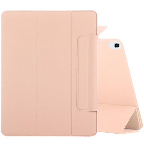 For iPad Air 13 2025 / 2024 Double-sided Clip Fixed Buckle Magnetic PU Leather Smart Tablet Case(Gold)