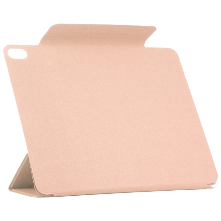 For iPad Air 13 2025 / 2024 Double-sided Clip Fixed Buckle Magnetic PU Leather Smart Tablet Case(Gold)