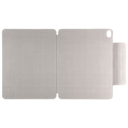 For iPad Air 13 2024 Double-sided Clip Fixed Buckle Magnetic PU Leather Smart Tablet Case(Grey)