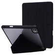 For iPad Pro 13 2024 Deformation Transparent Acrylic Leather Tablet Case(Black) - iPad Pro 13 2024 Cases by PMC TechLife | Online Shopping South Africa | PMC TechLife | Buy Now Pay Later Mobicred