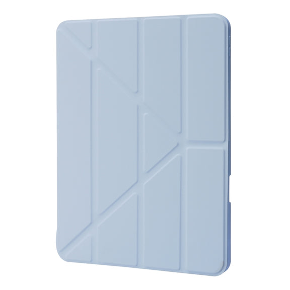 For iPad Pro 13 2024 Deformation Transparent Acrylic Leather Tablet Case(Light Blue)