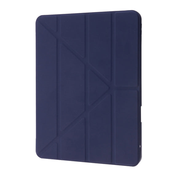 For iPad Air 11 2025 / 2024 Deformation Transparent Acrylic Leather Tablet Case(Dark Blue)