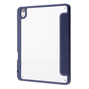 For iPad Air 11 2025 / 2024 Deformation Transparent Acrylic Leather Tablet Case(Dark Blue)