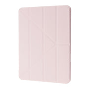 For iPad Air 11 2025 / 2024 Deformation Transparent Acrylic Leather Tablet Case(Pink)