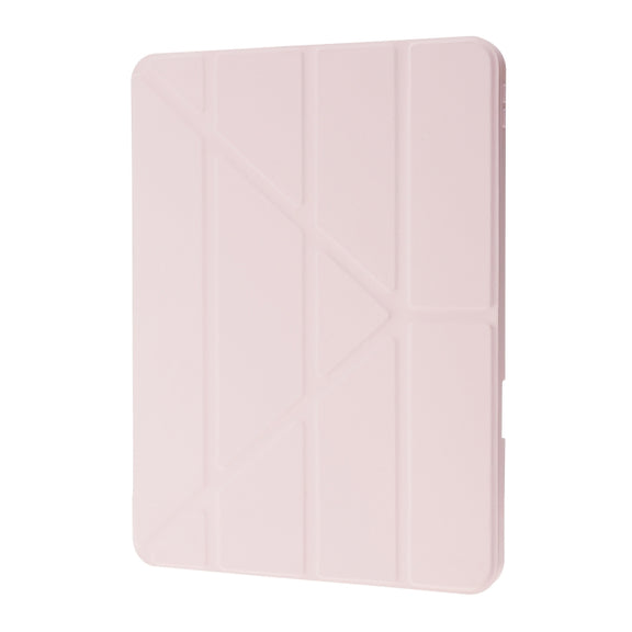 For iPad Air 11 2025 / 2024 Deformation Transparent Acrylic Leather Tablet Case(Pink)
