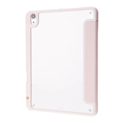 For iPad Air 11 2025 / 2024 Deformation Transparent Acrylic Leather Tablet Case(Pink)