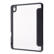 For iPad Air 11 2024 Deformation Transparent Acrylic Leather Tablet Case(Black)
