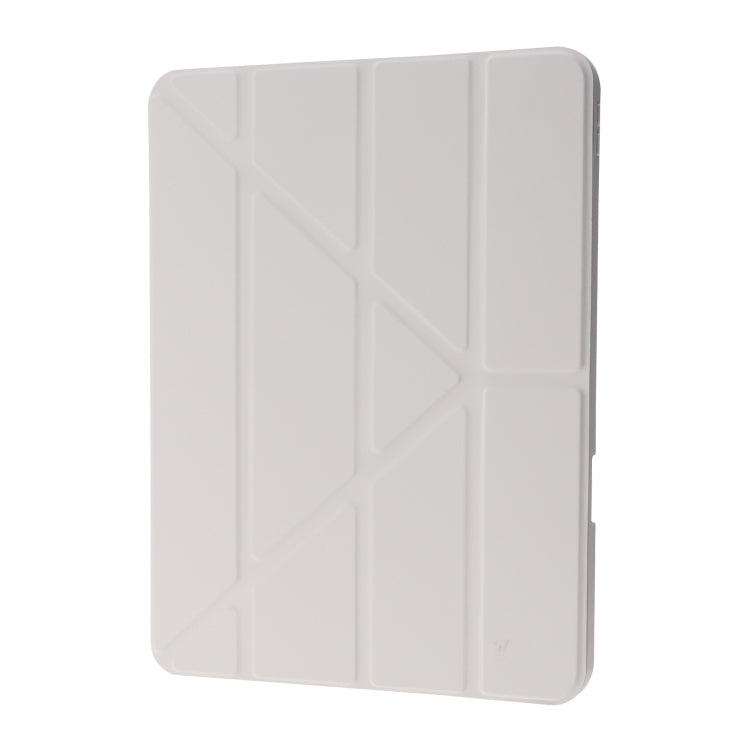 For iPad Air 11 2025 / 2024 Deformation Transparent Acrylic Leather Tablet Case(Grey)