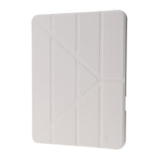 For iPad Air 11 2025 / 2024 Deformation Transparent Acrylic Leather Tablet Case(Grey)