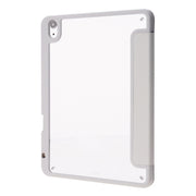 For iPad Air 11 2025 / 2024 Deformation Transparent Acrylic Leather Tablet Case(Grey)