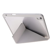 For iPad Air 11 2025 / 2024 Deformation Transparent Acrylic Leather Tablet Case(Grey)