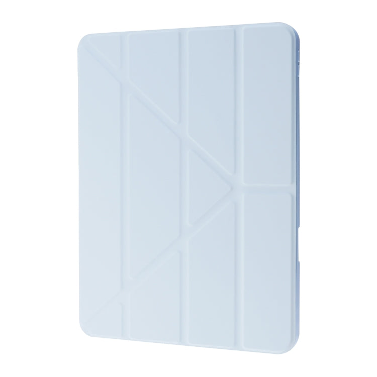 For iPad Air 11 2025 / 2024 Deformation Transparent Acrylic Leather Tablet Case(Light Blue)
