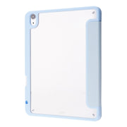 For iPad Air 11 2025 / 2024 Deformation Transparent Acrylic Leather Tablet Case(Light Blue)
