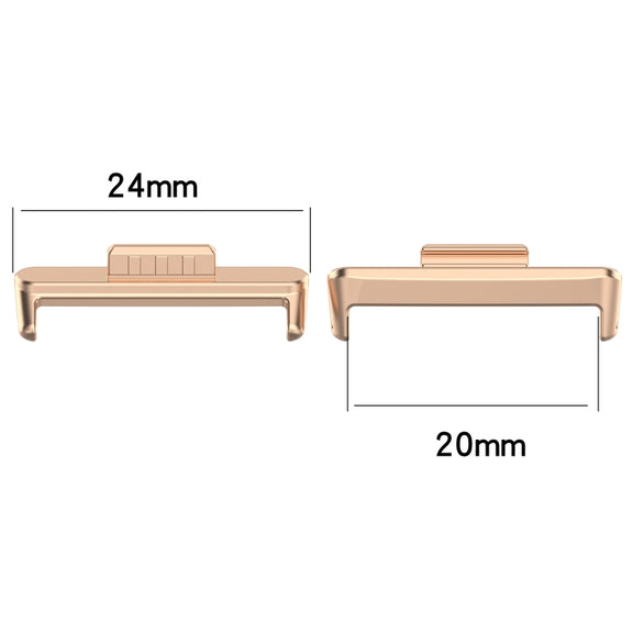 For Huawei Watch Fit3 20mm 1 Pair Stainless Steel Metal Watch Band Connector(Gold)