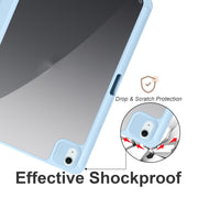 For iPad Air 11 2024 / 2025 Acrylic 3-folding Smart Leather Tablet Case(Sky Blue)